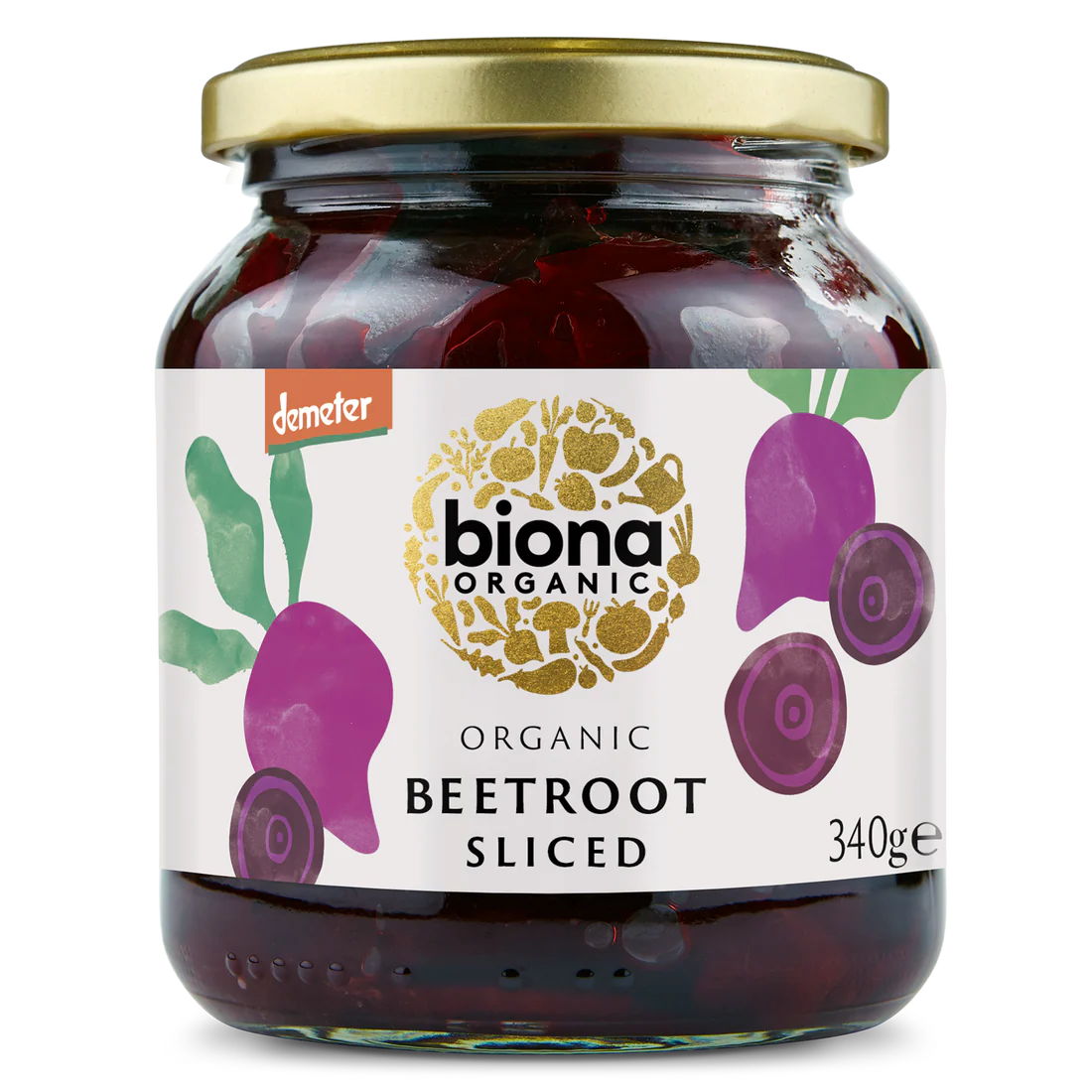 Organic Ruby Sliced Beetroot - Biona - 340g