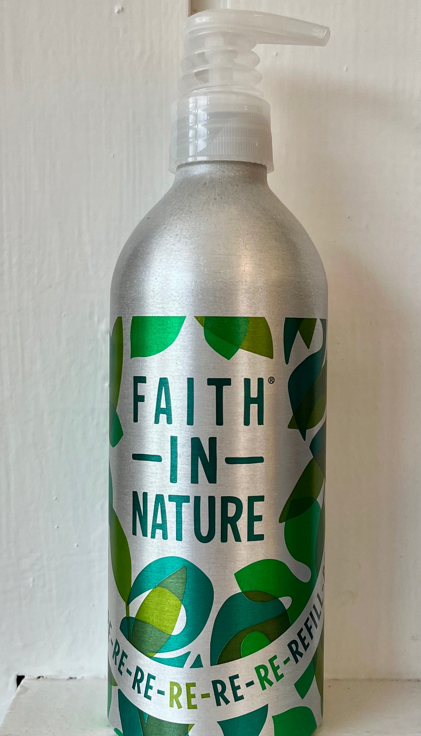 450ml Faith in Nature Aluminium Bottle with Pump