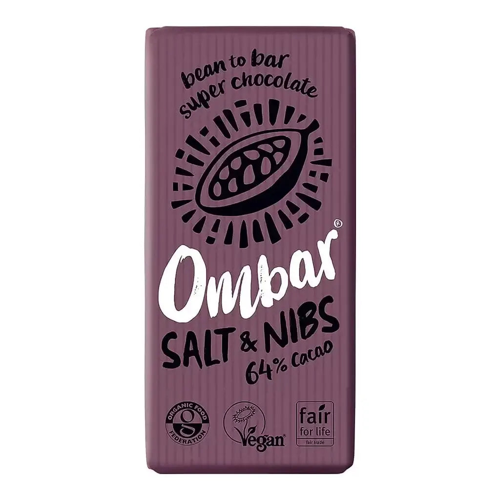 Ombar Salt & Nibs Chocolate Bar - 70g