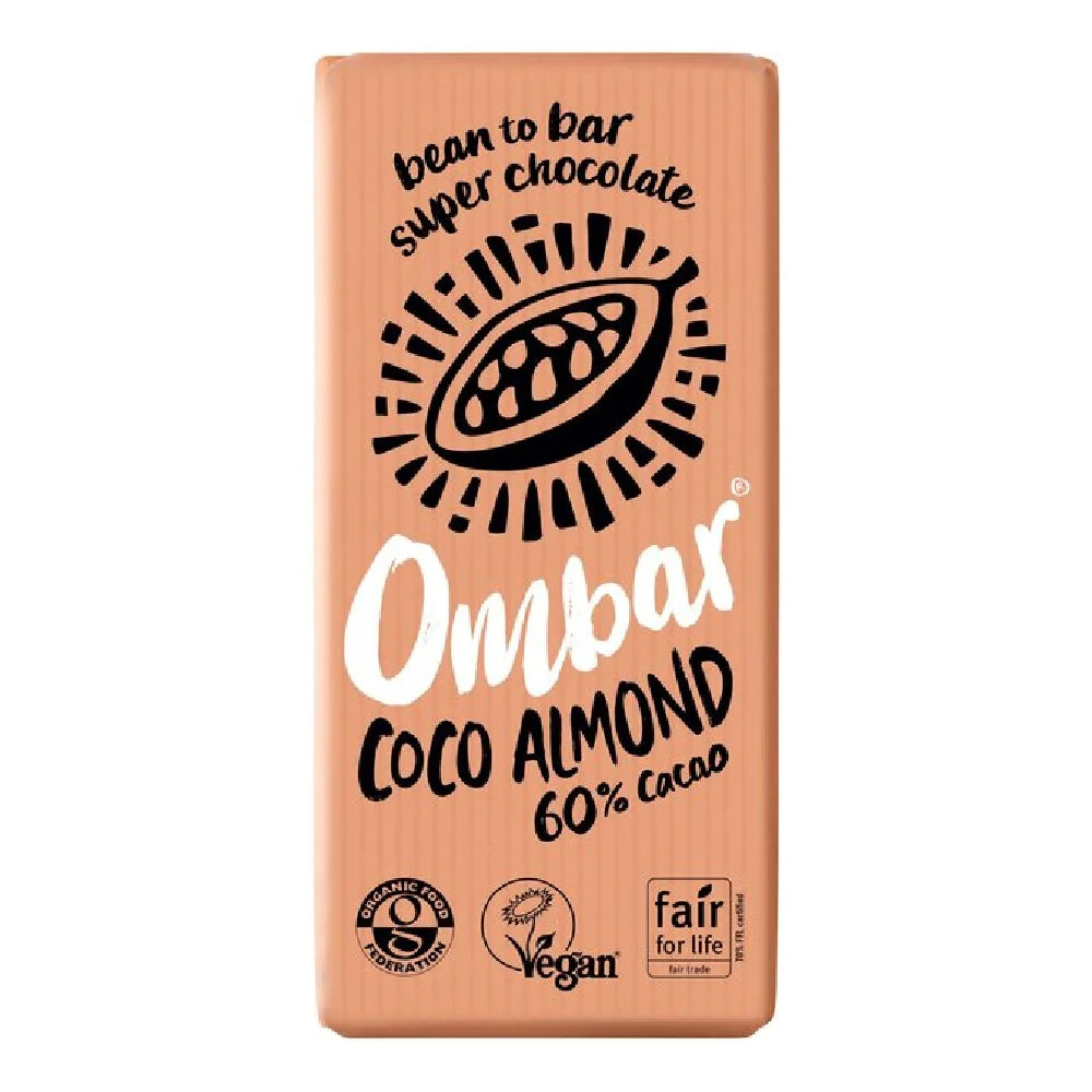 Ombar Cocoa Almond Chocolate Bar - 70g