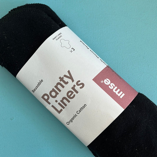 Reusable Panty Liners by Imse Vimse, 3 pack, solid black
