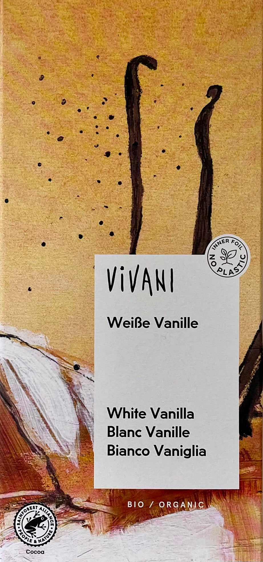 Organic White Chocolate Bar with Vanilla - 80 g
