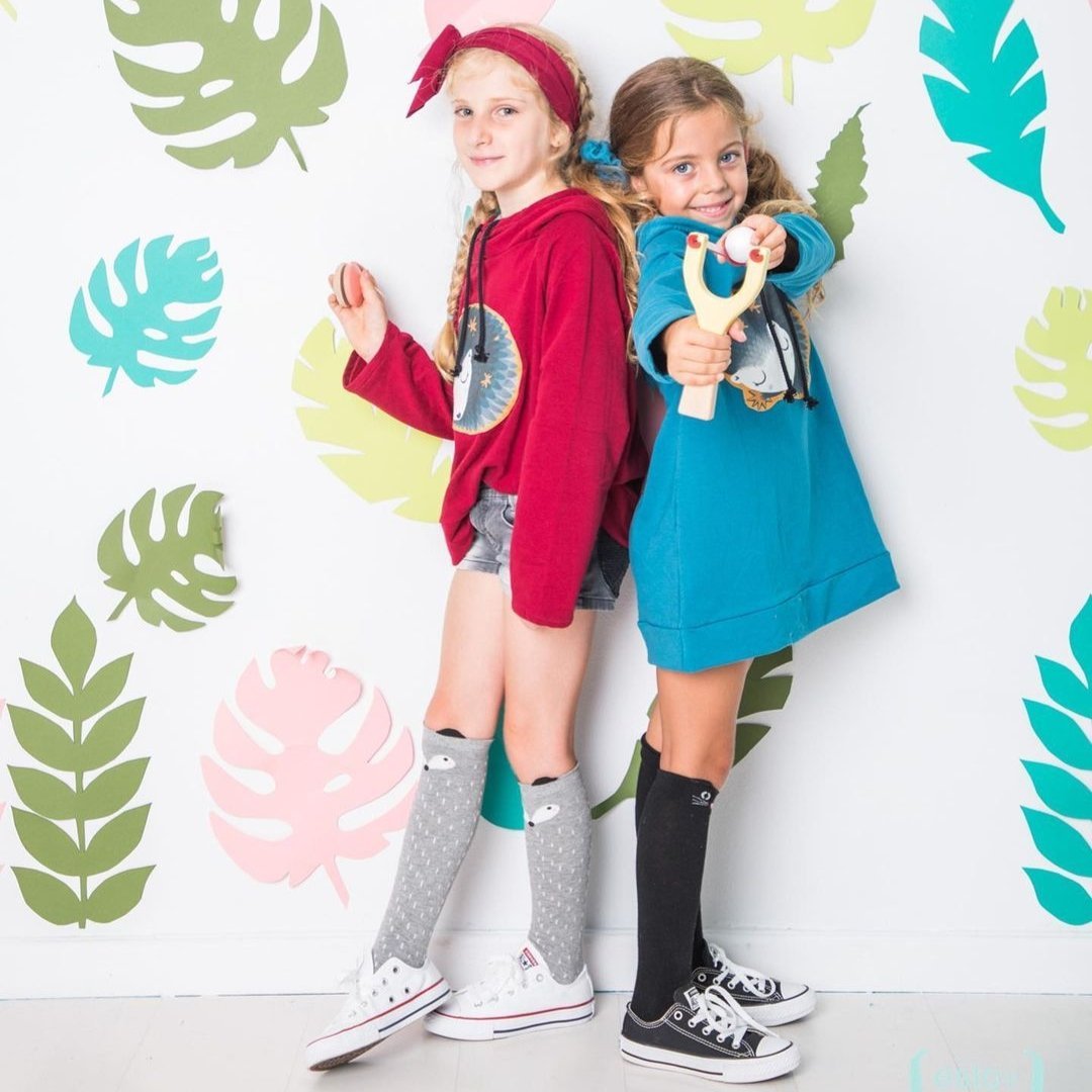 Catapult handmade from natural wood and rubber - yellow, coral, mint colours - jiminy eco-toys