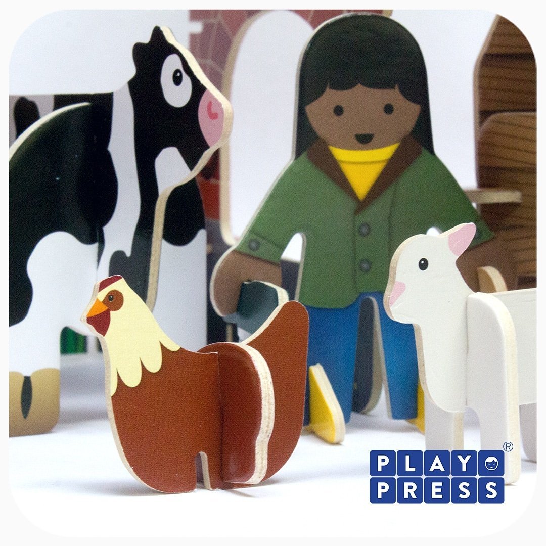 Playpress Farmyard build and play set - jiminy eco-toys