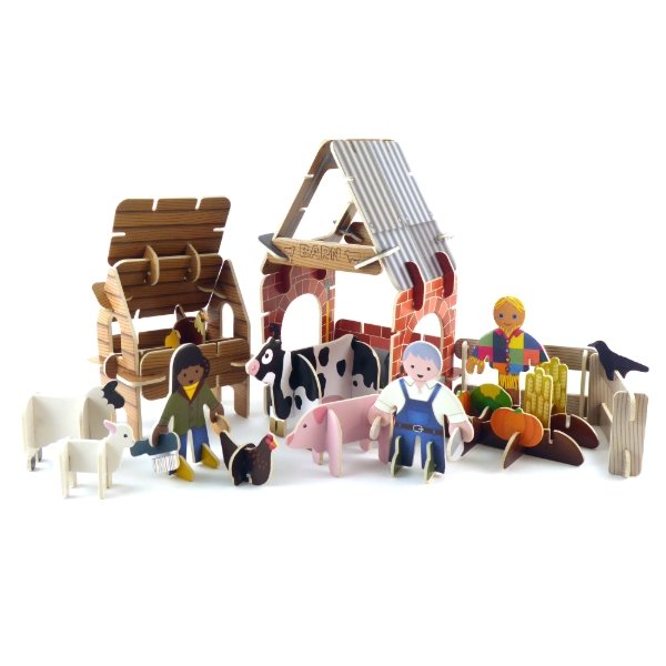 Playpress Farmyard build and play set - jiminy eco-toys