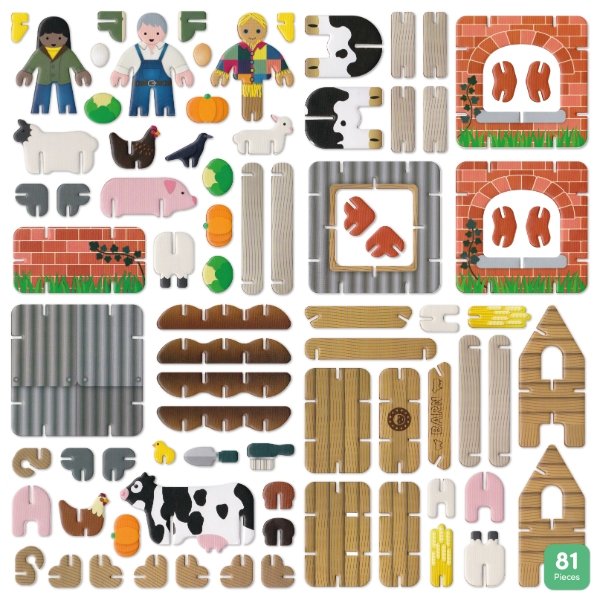 Playpress Farmyard build and play set - jiminy eco-toys