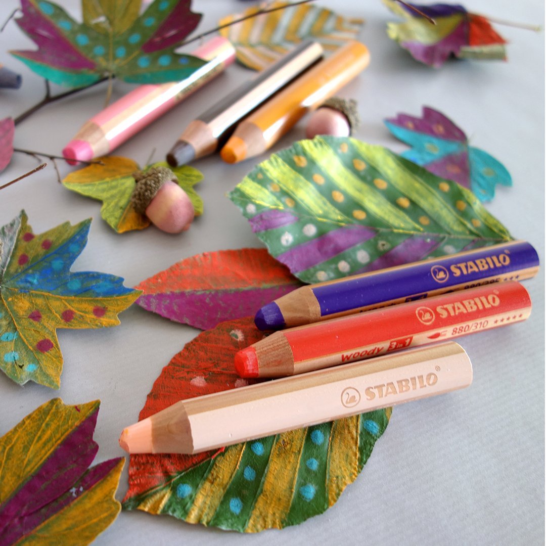 STABILO Woody solid-paint pencils - 3-in-1: pencil, crayon, paint stick - jiminy eco-toys