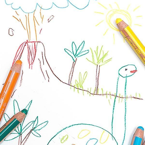 STABILO Woody solid-paint pencils - 3-in-1: pencil, crayon, paint stick - jiminy eco-toys