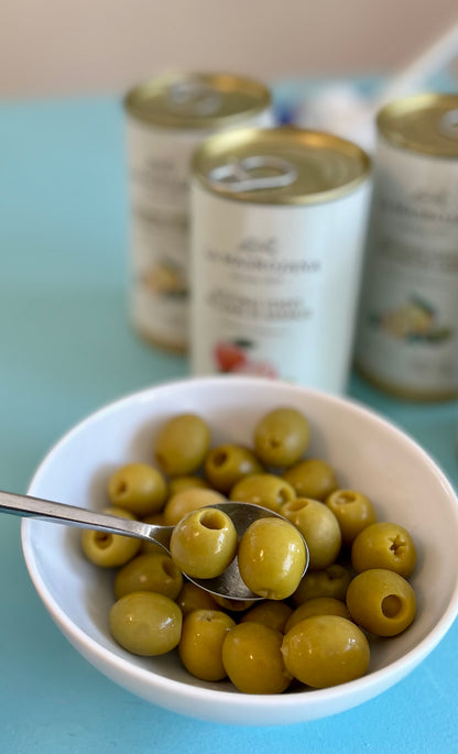 Orange Stuffed Manzanilla Olives by La Masrojana - 150g drained