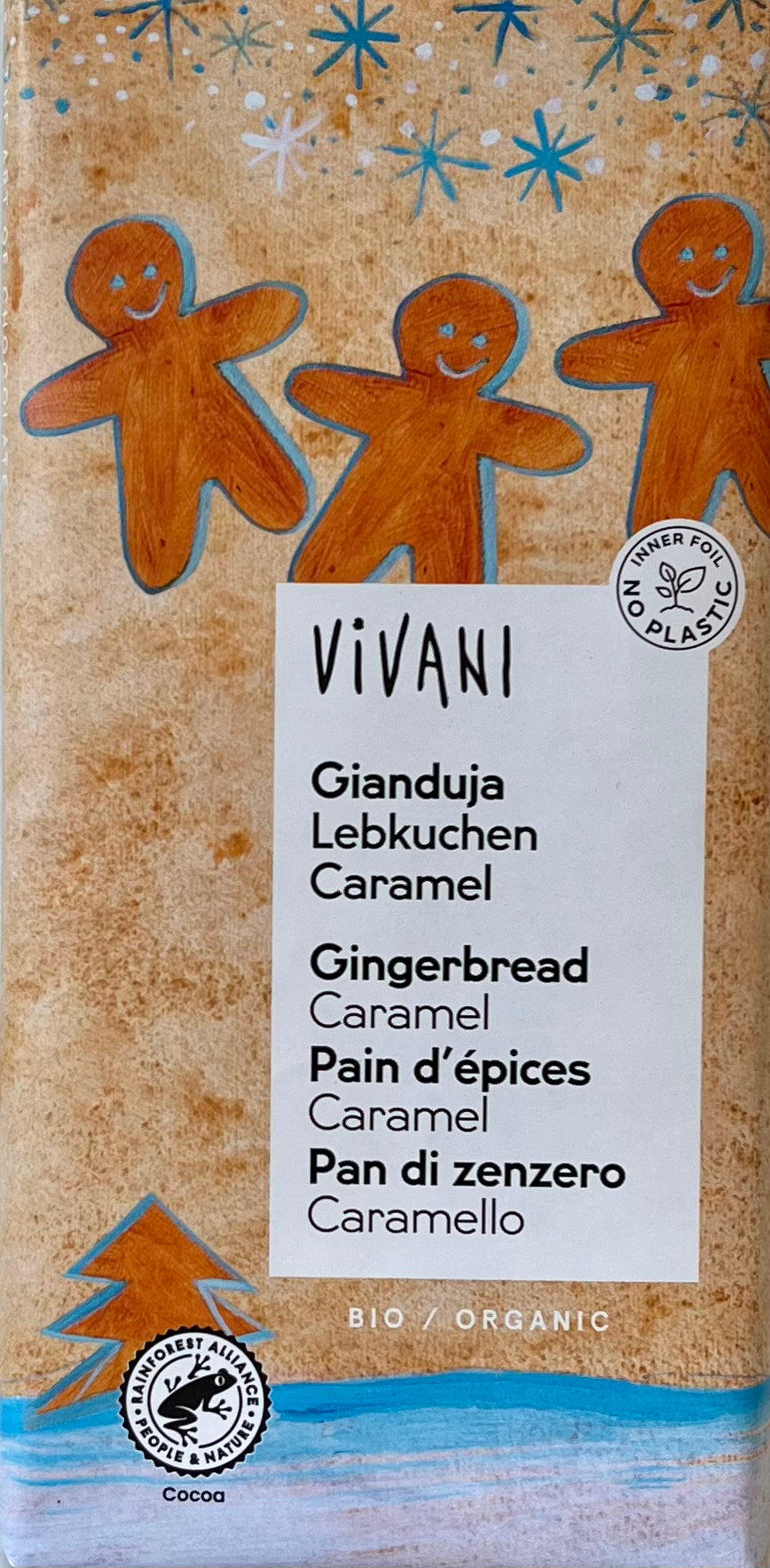 Organic Gianduja Chocolate with  Gingerbread -100 g