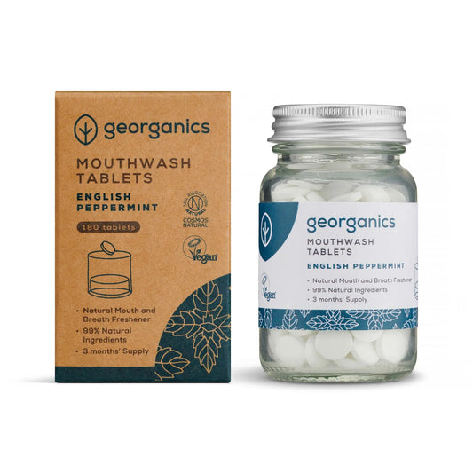 Georganics Peppermint Mouthwash Tablets - 180 tabs