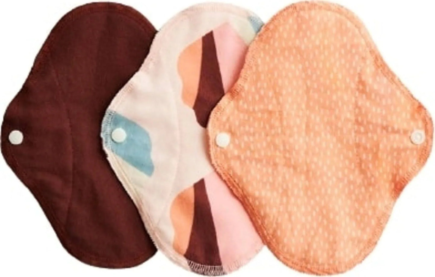 Reusable Panty Liners by Imse Vimse, 3 pack, orange, maroon, multi