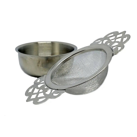 Stainless Steel Tea strainer with tray