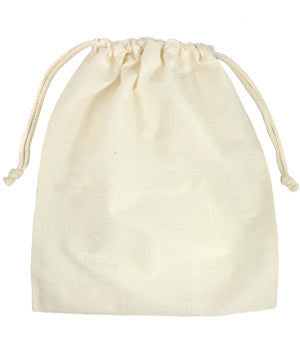Small 9 x13 cm Organic Fair Trade Cotton Mini Drawstring Bags