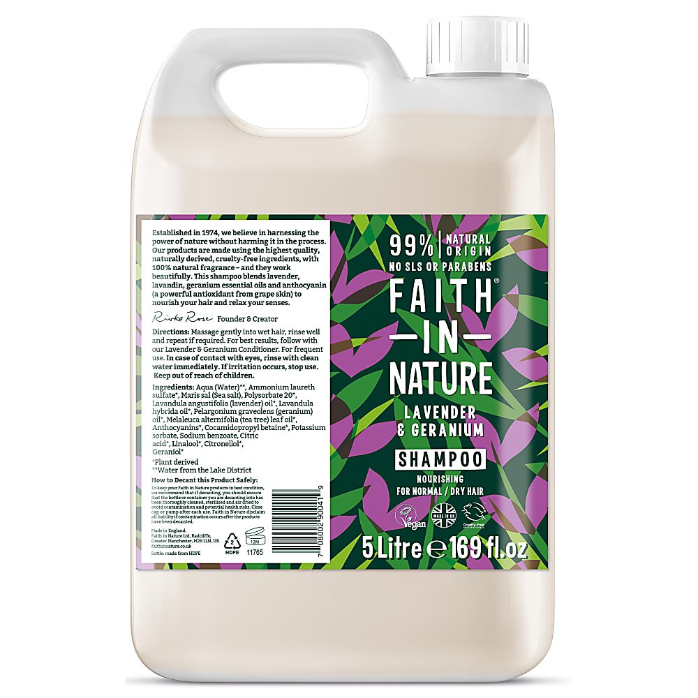 Faith in Nature Lavender & Geranium Shampoo 100ml REFILL