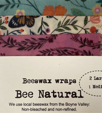 Bee Natural 2 x Large 1 x Medium Beeswax Wraps