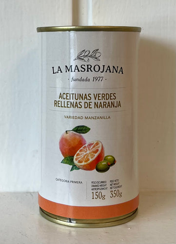 Orange Stuffed Manzanilla Olives by La Masrojana - 150g drained