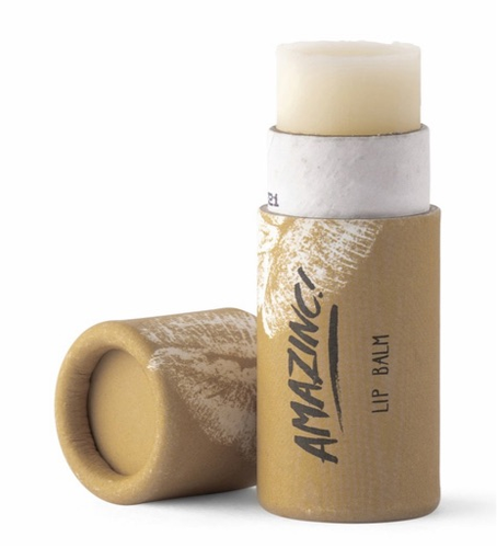 NEW - Clear Lip Balm by Amazinc in Paper Tube