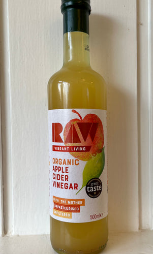 Raw Organic Apple Cider Vinegar - RAW Vibrant Living -500ml
