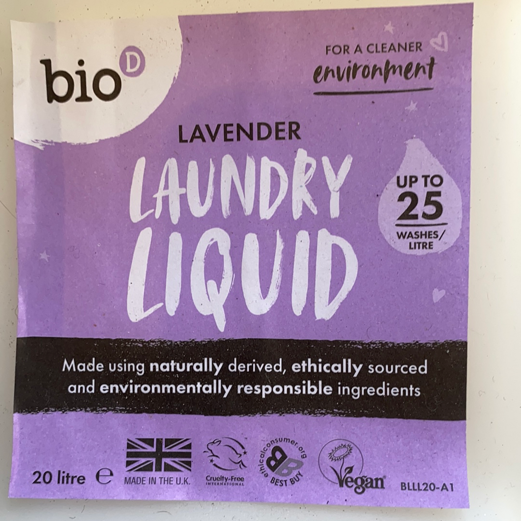 Bio D Lavender Laundry Liquid - 100ml Refill