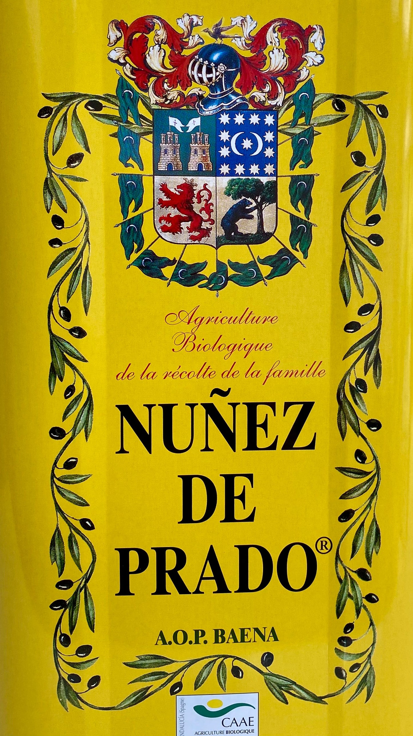 5 L Tin Organic Extra Virgin Olive Oil - Nunez De Prado - Spain