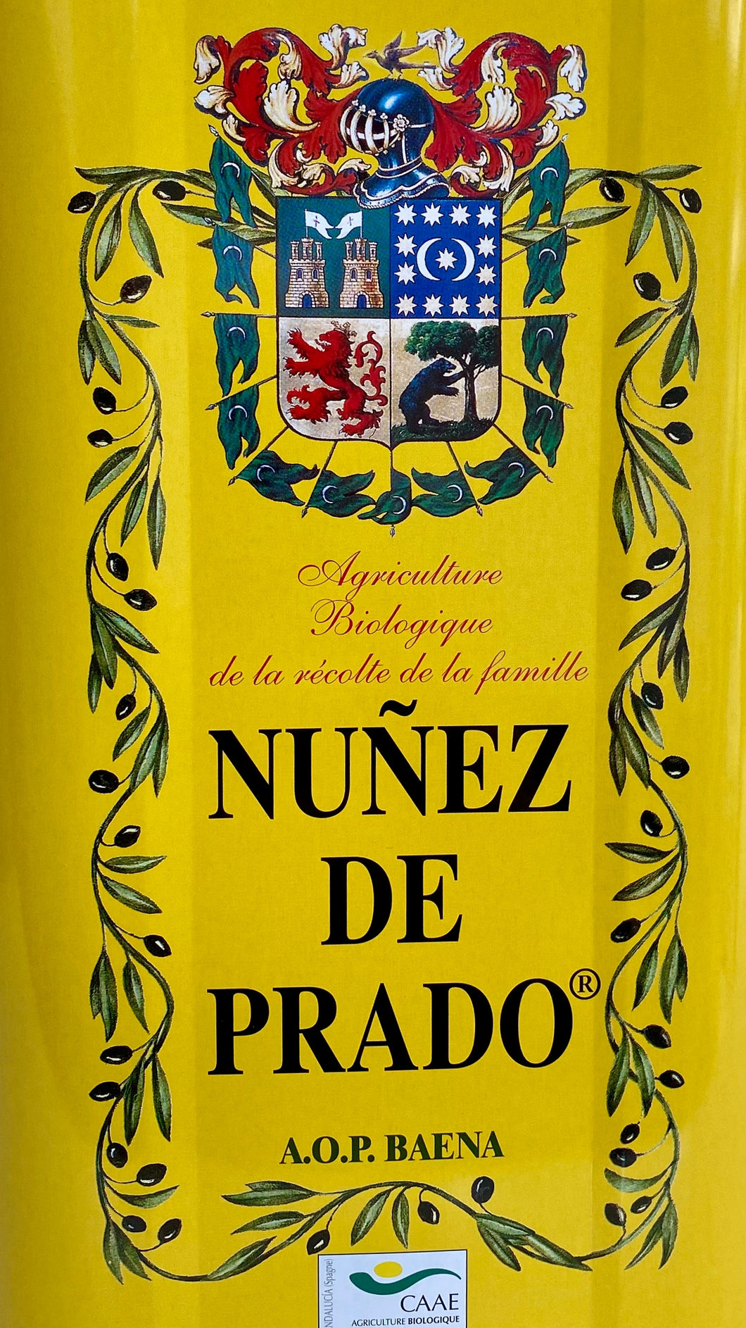 Organic Extra Virgin Olive Oil - Nunez De Prado - Spain - 1 Litre Tin