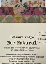 Bee Natural 2 x Large 1 x Medium Beeswax Wraps
