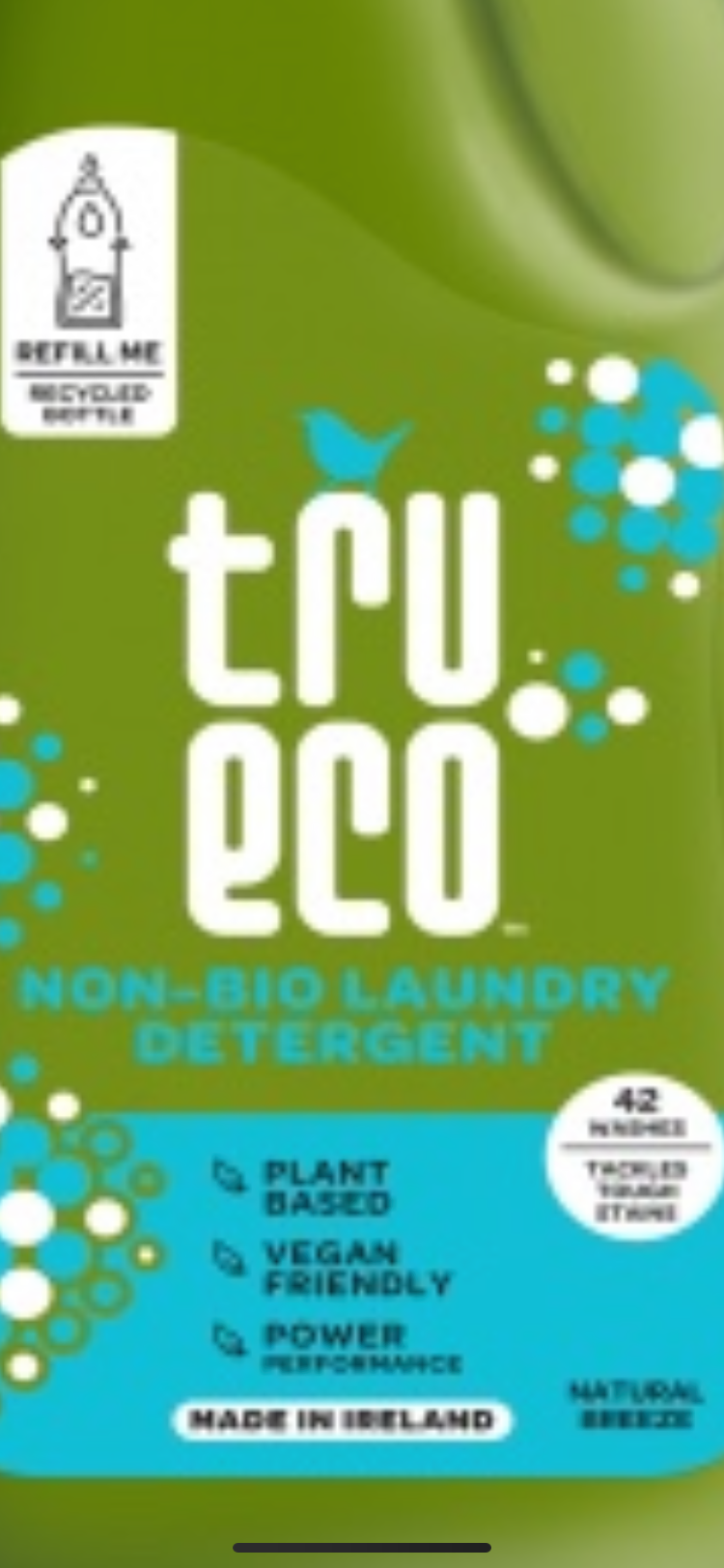 Non Bio Laundry Detergent  "Natural Breeze" - Tru Eco by VivaGreen - 100ml Refill