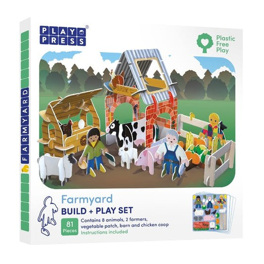Playpress Farmyard build and play set - jiminy eco-toys